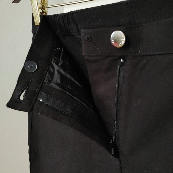 Tan Jay Petite | Black straight leg jean/dress pant with pocket rhinestones - Picture 4 of 11